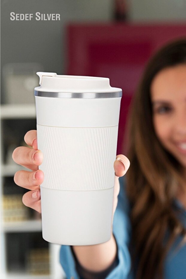 304 Stainless Steel 500 Ml Non-Slip Rubberized Thermos Cup Mug Vehicle Coffee Tea Thermos 549