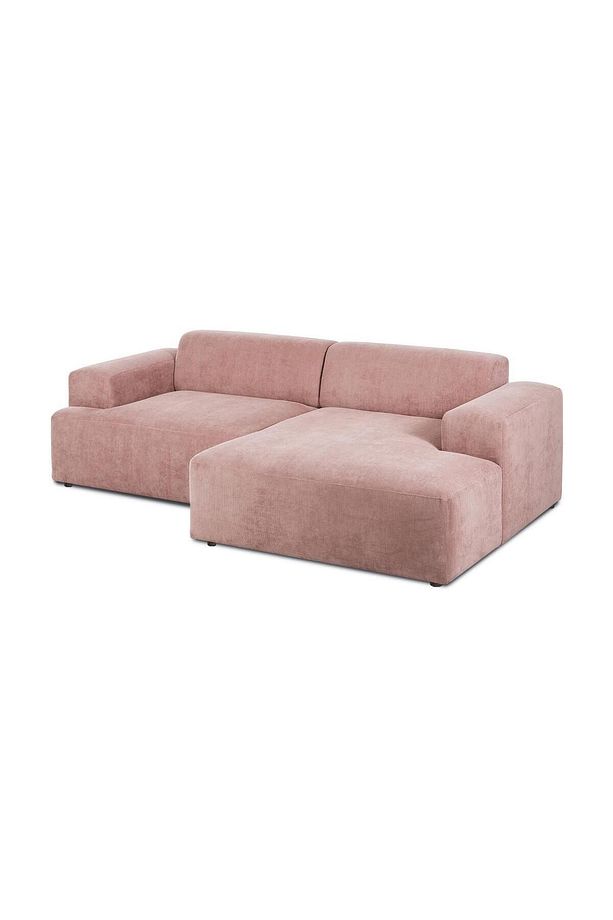 Molly Mini 2 Modül Sağ Köşe Kanepe Fitilli Gül Kurusu - 5