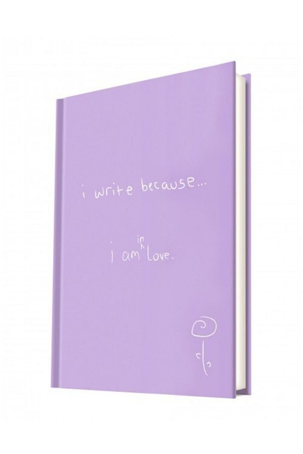 I Write Because / I Am In Love Çizgili Defter - 1