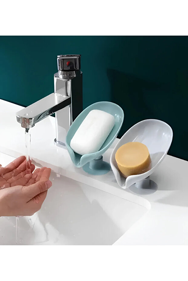 1 Practical Waterproof Solid Soap Dish with Suction Cup - 5