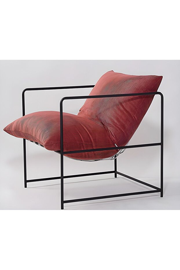 Cube Metal Fitilli Kadife Berjer - 2