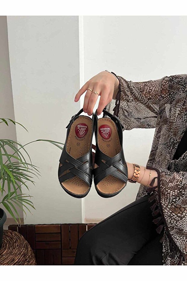 Fully Orthopedic Soft Gel Puff Non-Slip Sole Open Sandals Summer Shoes Heel Spur Compatible