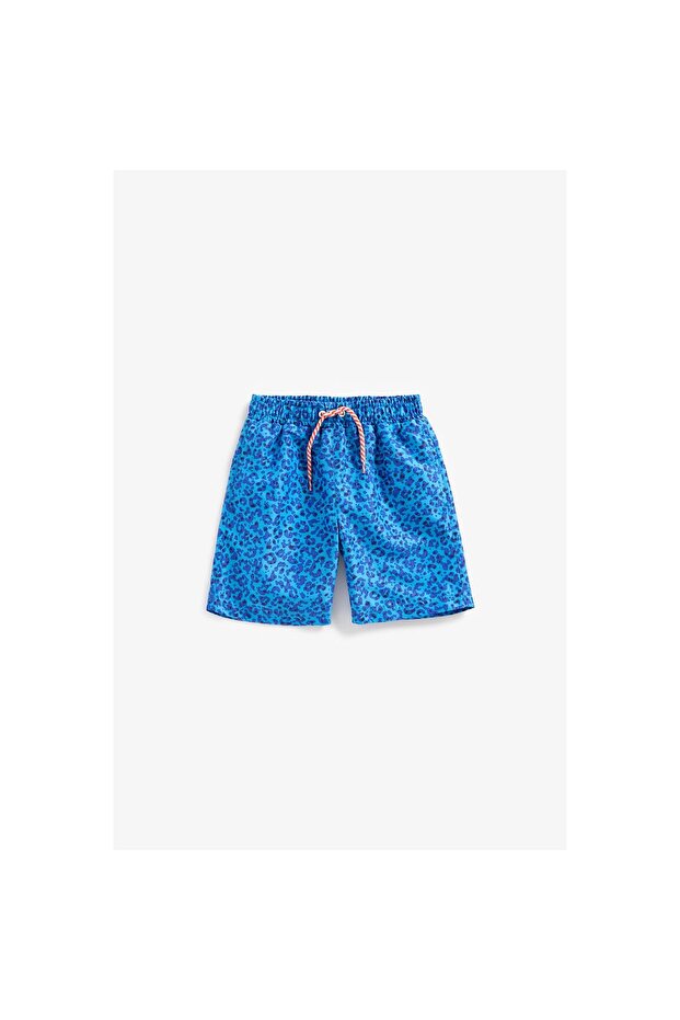 Leopard Print Blue Shorts