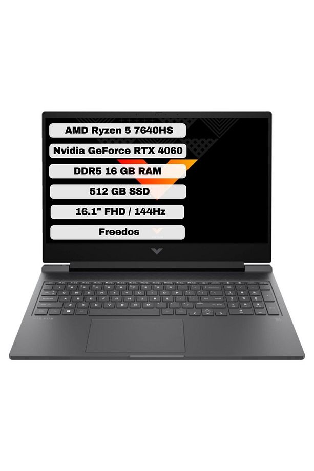 Victus Gaming 16-S0035NT Ryzen 5 7640HS 16GB 512GB SSD RTX4060 Freedos 16.1" FHD 7Z5Z2EA - 1