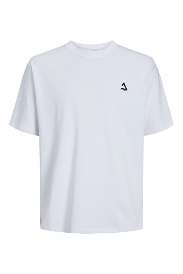 Jcotrıangle Tee Ss Crew Neck Sn Men's T-Shirt 12253435 White