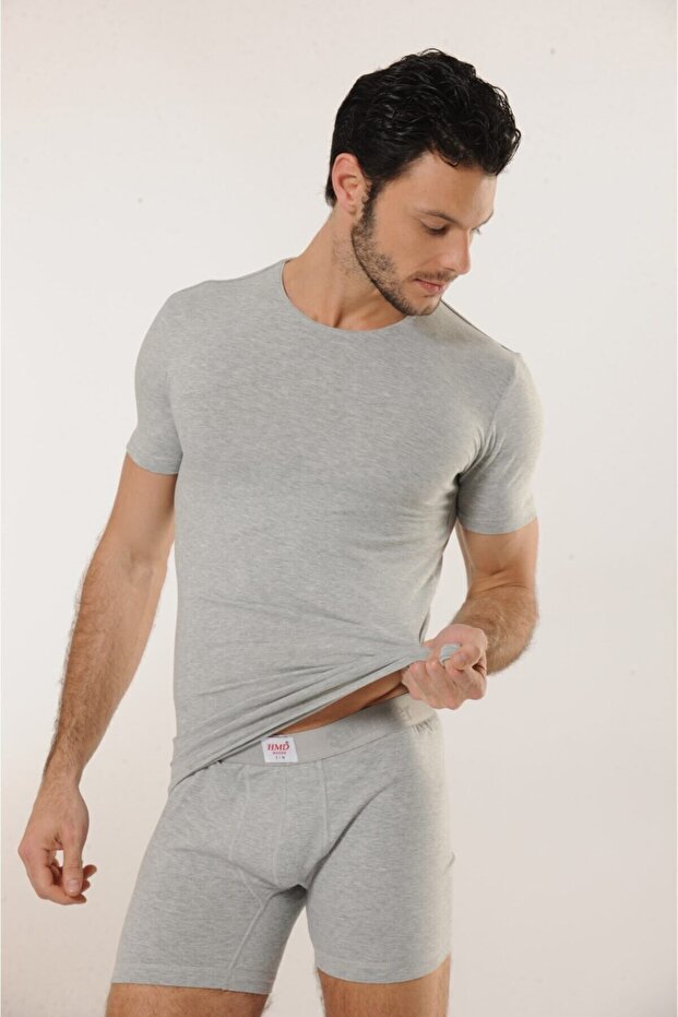 704 3-pack Cotton Crew Neck Men's Undershirt - Gray