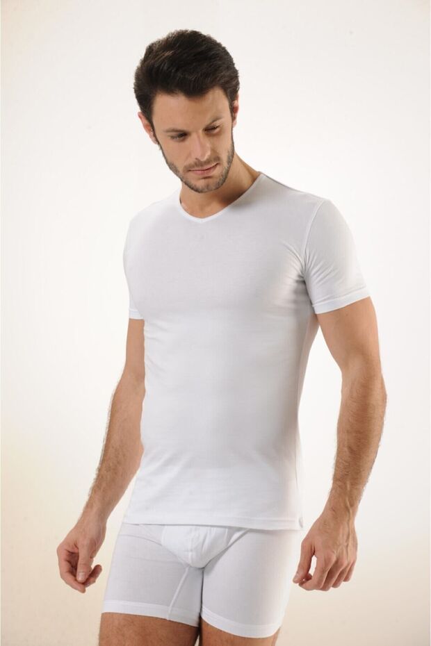 702 3-Pack Cotton V-Neck Men's Undershirt - White