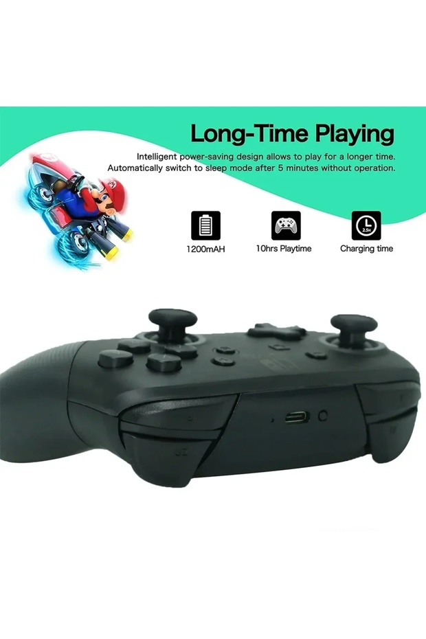 Nintendo Switch Pro Controller Kablosuz Bluetooth Gamepad Oyun Kolu uyumlu - 4
