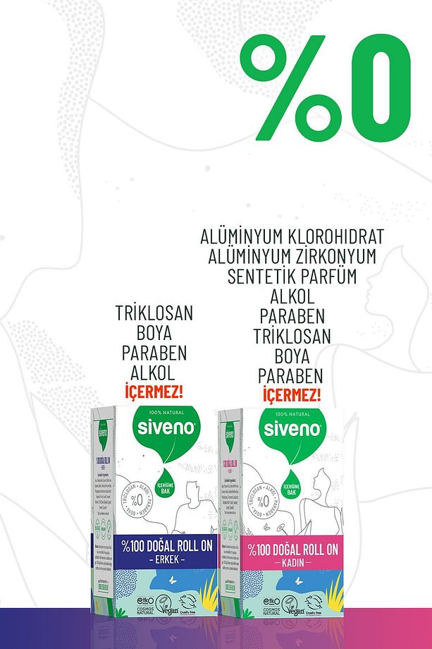 %100 Doğal Roll On Kadın & Erkek Deodorant Ter Kokusu Önleyici Bitkisel Lekesiz 50 ml Set - 4
