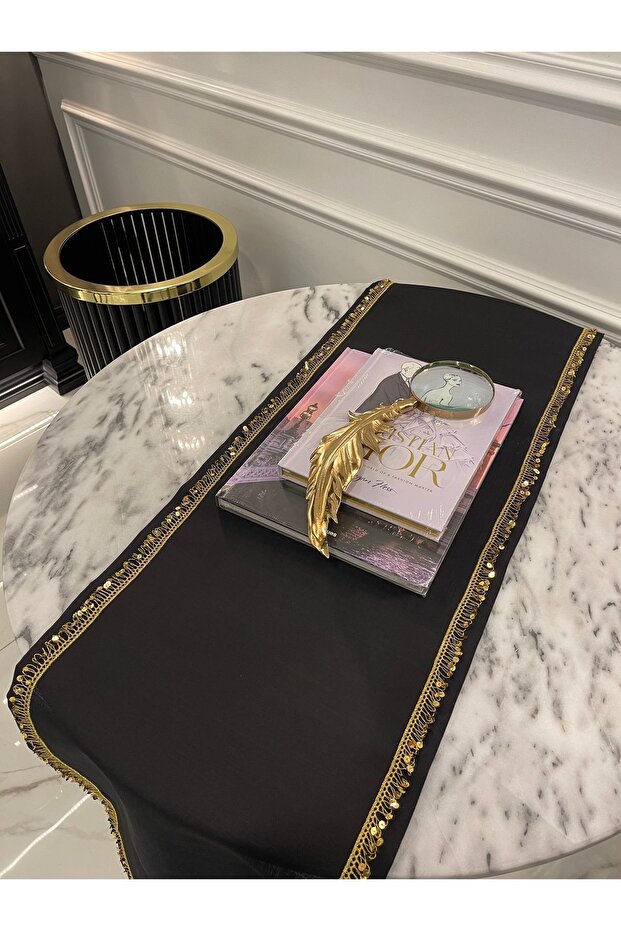 Gold Pullu Siyah Runner - 2