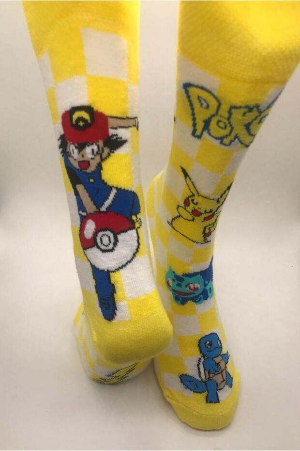 PATTERNED CHARACTER COLORED SOCKET SOCKS DÇ2 - 1