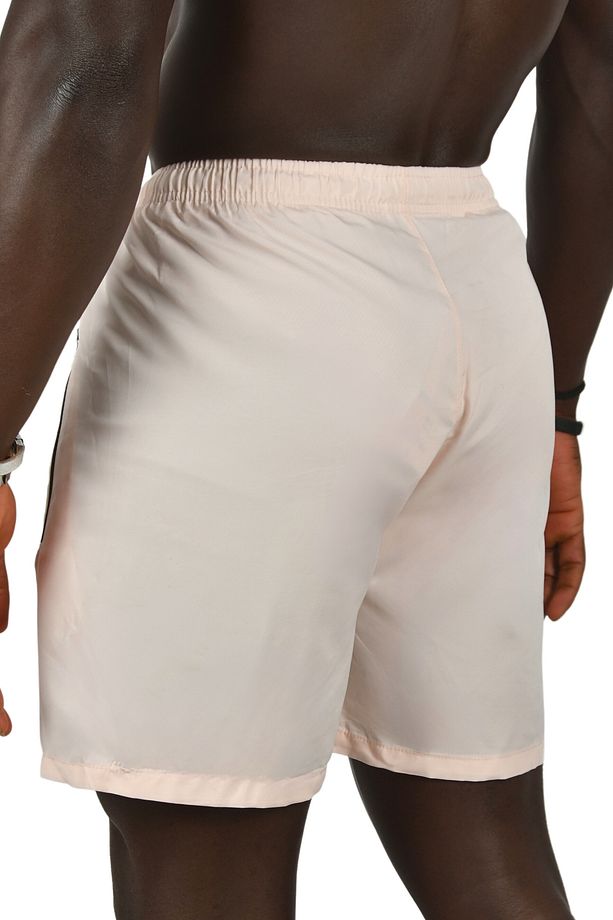 Erkek Pudra Hızlı Kuruyan Micro Polyester File Astarlı Cep Fermuarlı Kısa Deniz Şortu 240300 - 5