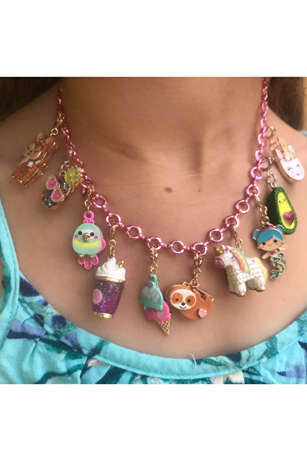 ! Pink Zincir Kolye - 2