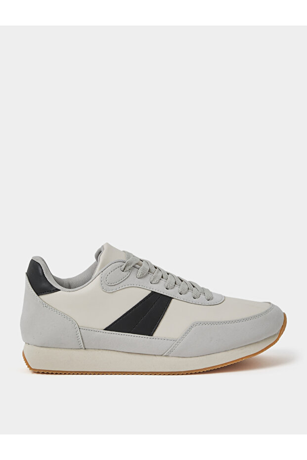 Kontrast Süet Üst Yükseltilmiş Spor Ayakkabı - 1