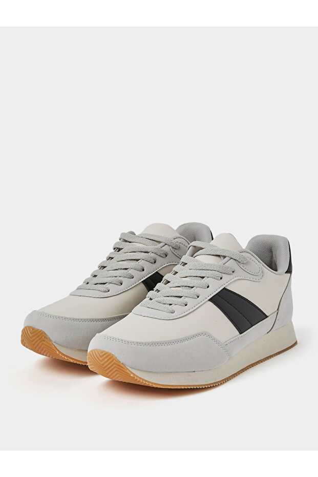 Kontrast Süet Üst Yükseltilmiş Spor Ayakkabı - 2