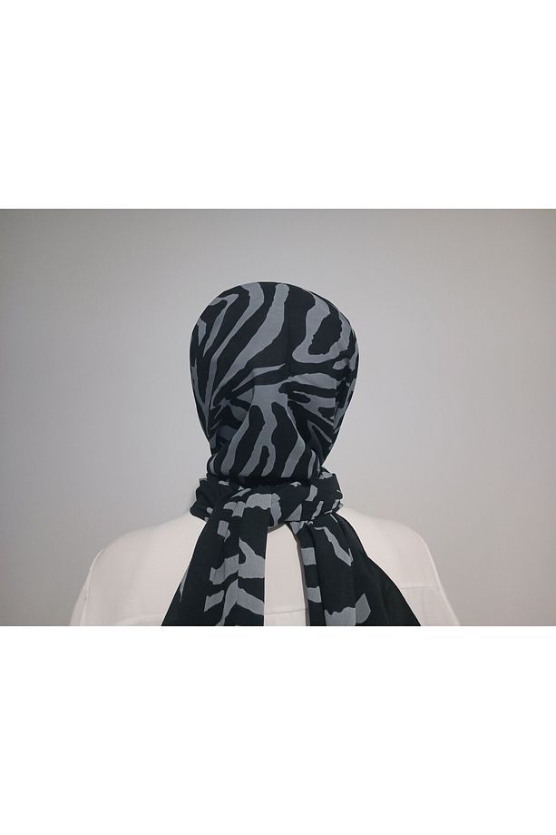 Zebra Desen Soft Krinkıl Şal - 4