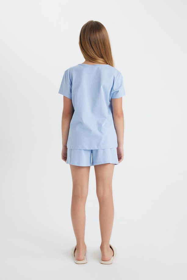 Kız Çocuk Pijama Takımı Disney Lilo & Stitch Kısa Kollu Üst Şort C8514a824sm - 6