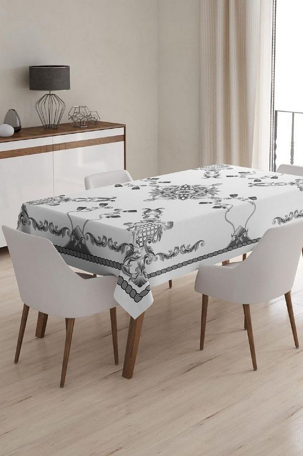 Masa Örtüsü, Dijital Baskılı Tek Masa Örtüsü, Desenli Leke Tutmaz Tek Masa Örtüsü 120x150cm - 1
