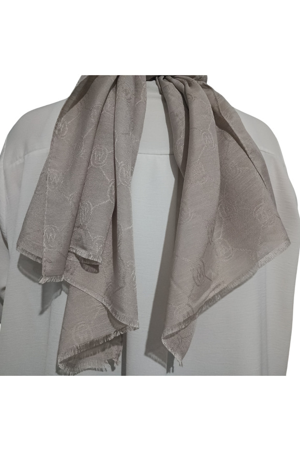 Monogram Patterned Shawl - 4