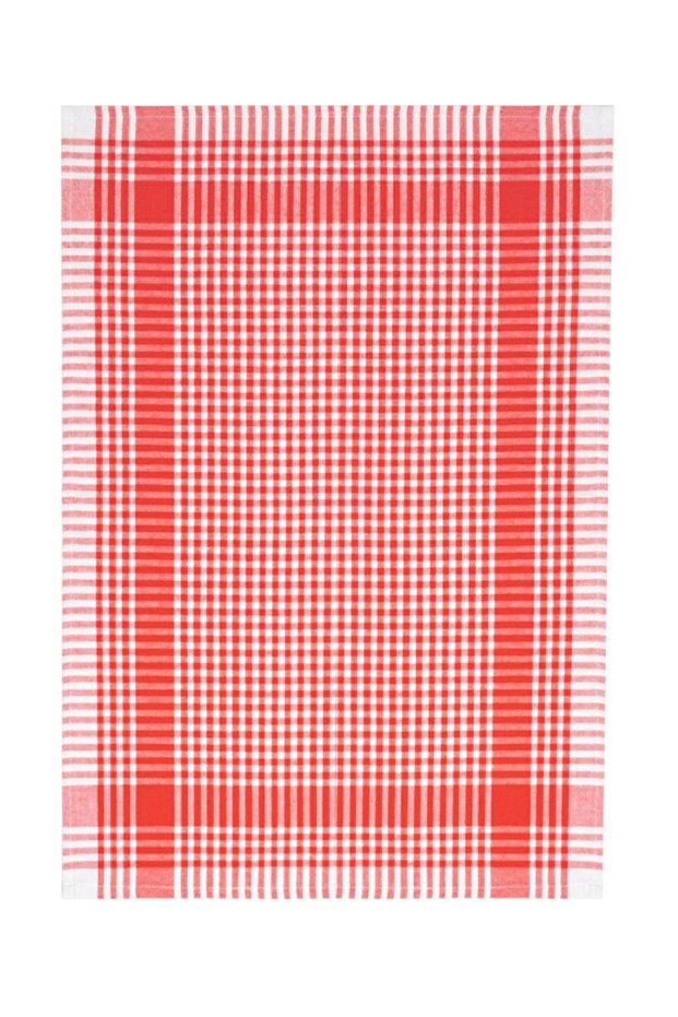 Pöti Checkered Red Tea Towel, Nutrition Cover, Serving Napkin, Kitchen Towel 45X70Cm