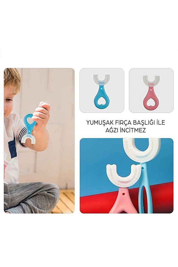 U Tipi Yeni Nesil Diş Fırçası - Mavi - Araba Model 2-6 Yaş - 6