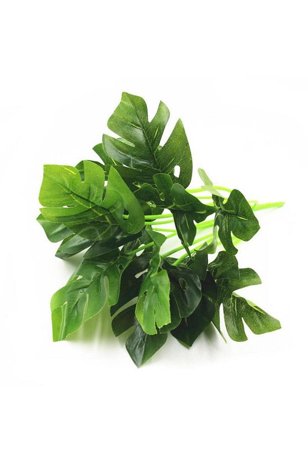 Yapay Çiçek Demet Monstera 35cm 9 Dal Yapay Bitki - 4