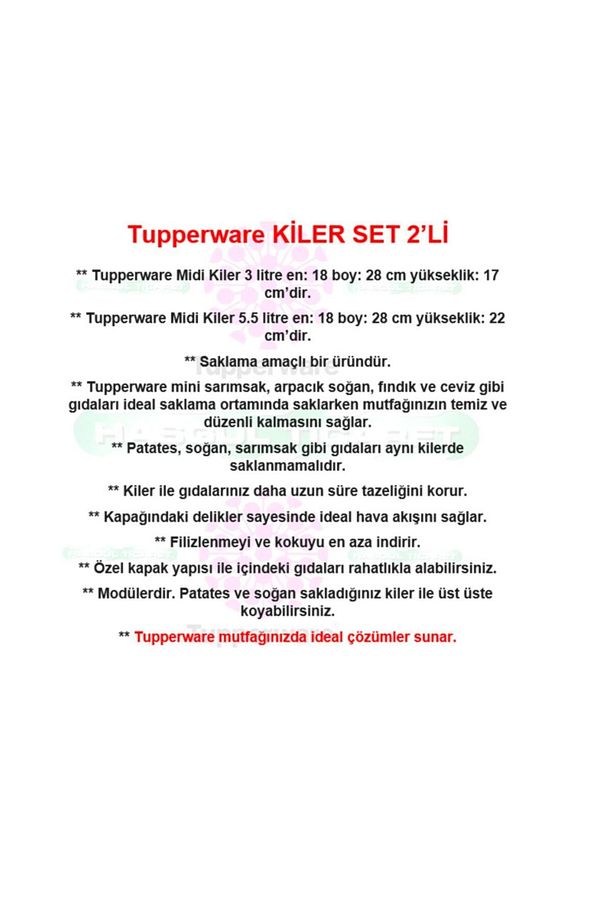 Maksi Midi Patates ve Soğan Saklama Kabı 2'li  Hsgl - 3