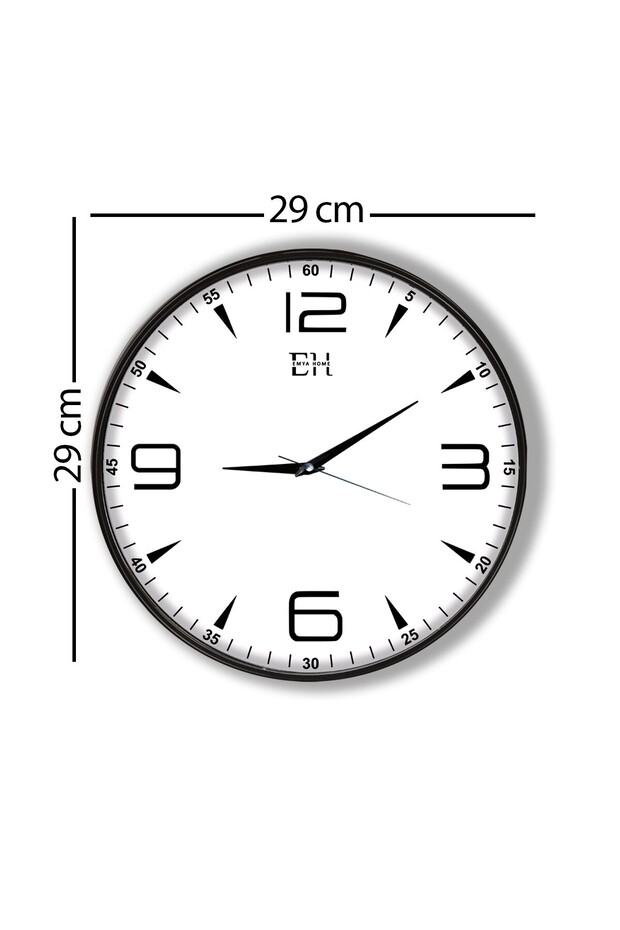 Modern Wall Clock Black - 29 cm - 4