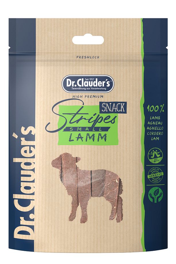 DR.CLAUDER'S KUZU ETLİ FİLETO KÖPEK ÖDÜLÜ (LAMM FILET STREIFEN) 80G - 1