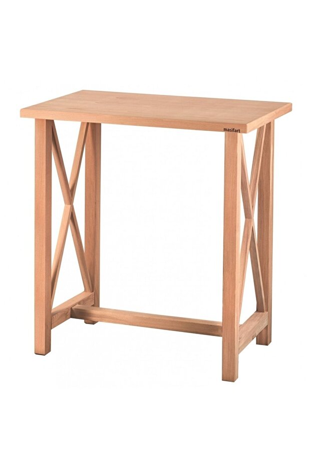 Paries 100 Lük Max Bar Masası Cilasız Ham Ahşap - 1