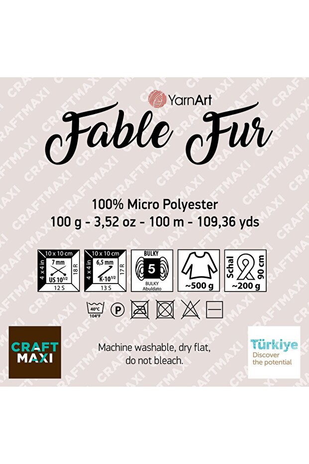 Fable Fur - El Örgü Ipi Ebruli-973 - 2