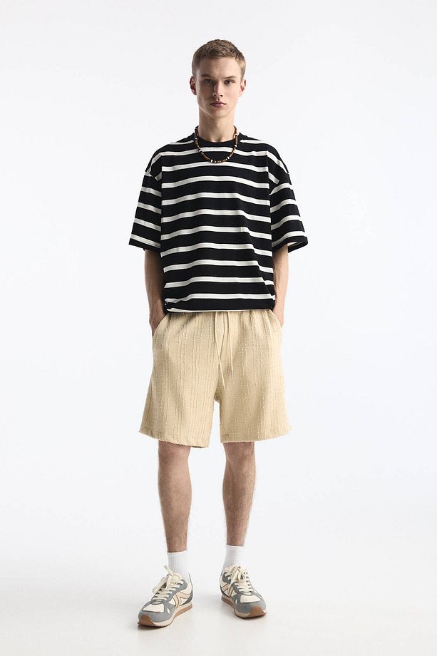 Gofre kumaş jogger bermuda şort - 6