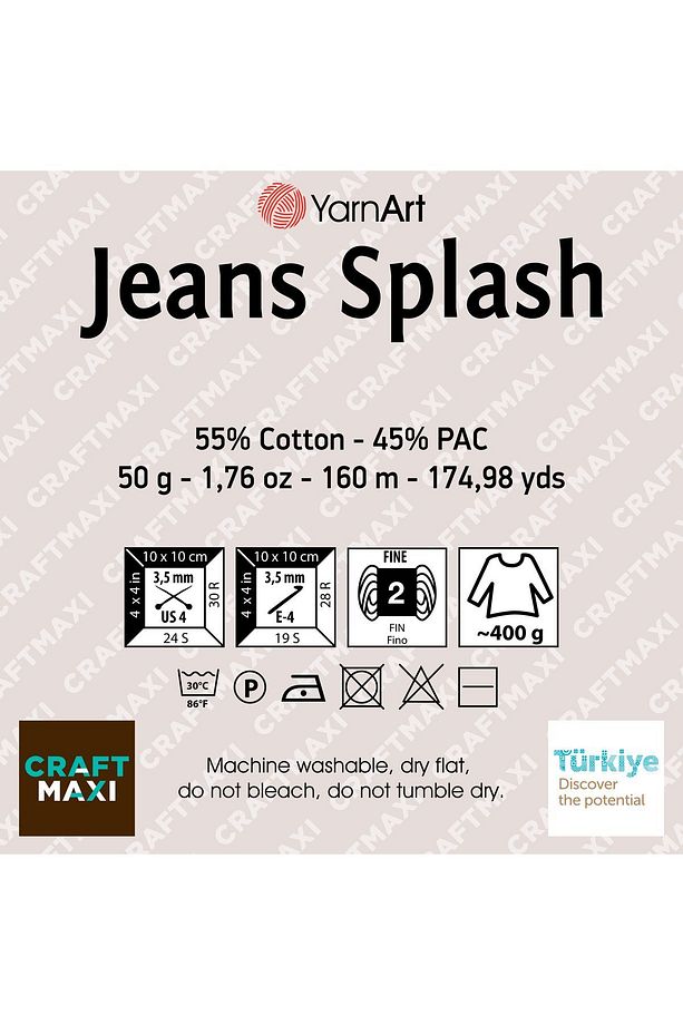 Jeans Splash - Ebruli El Örgü Ipi Ebruli-942 - 2