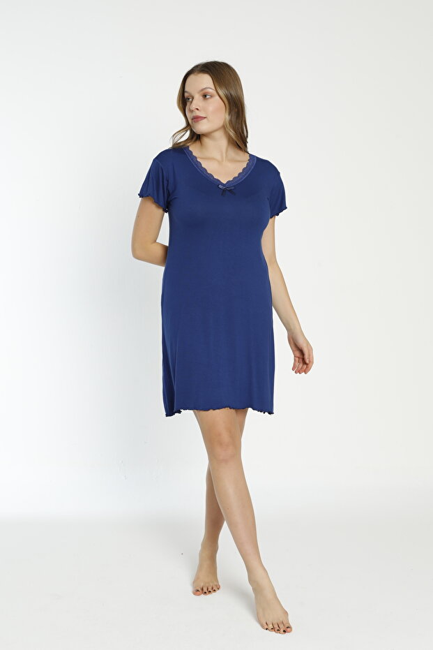Plus Size Cotton Short Sleeve Women's Summer Single Nightgown