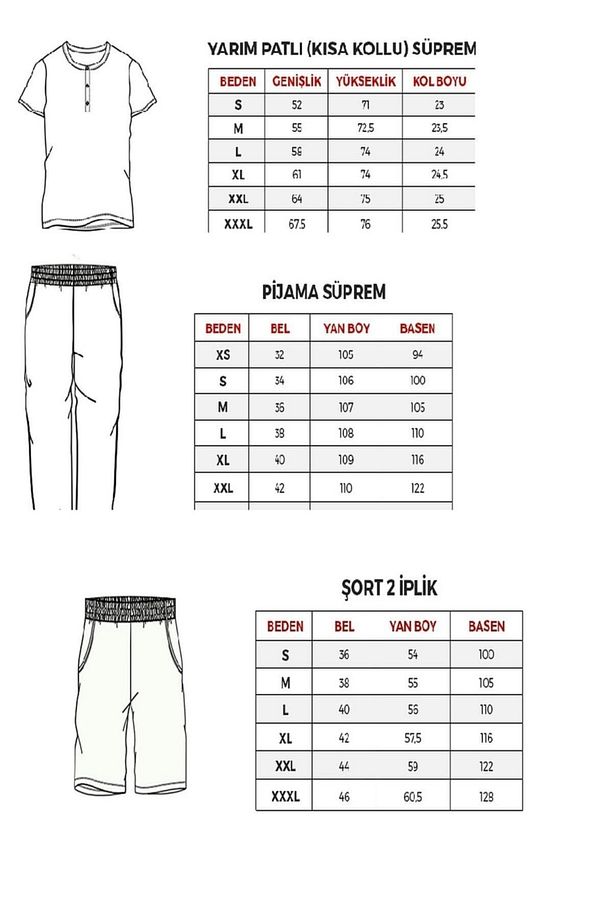 Erkek Lacivert 3 Lü Pijama Takımı - 7