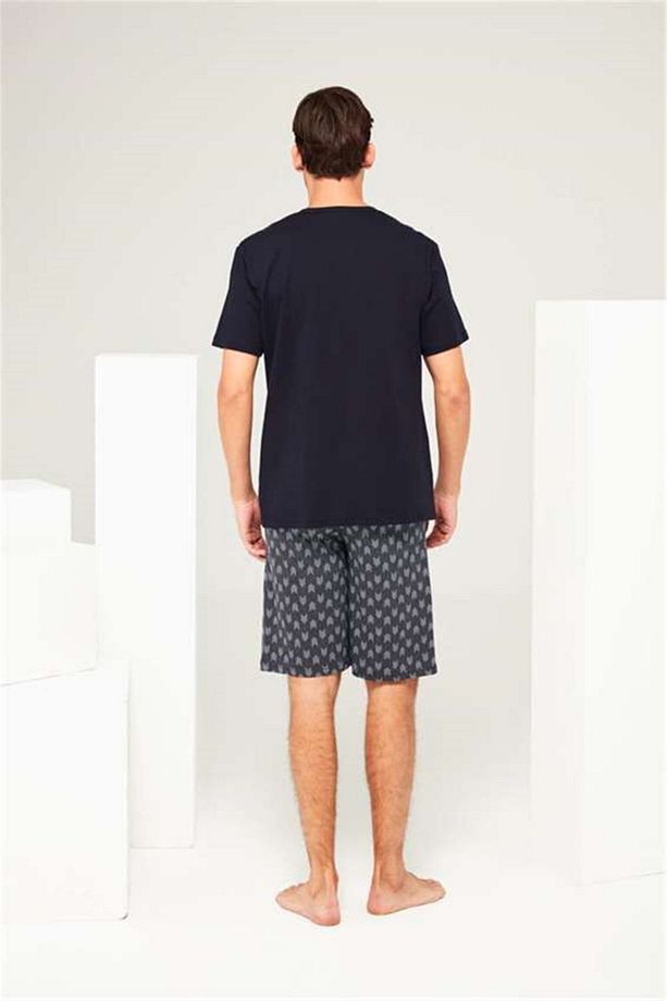 Erkek Lacivert 3 Lü Pijama Takımı - 6
