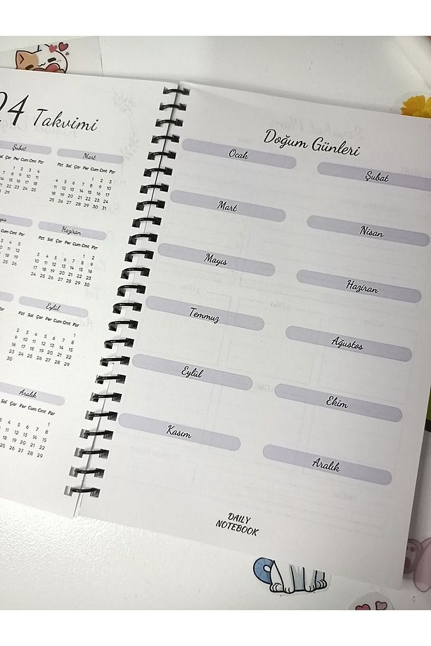 Günlük Planlayıcı Defter,120 Sayfa,a5,flower - 3