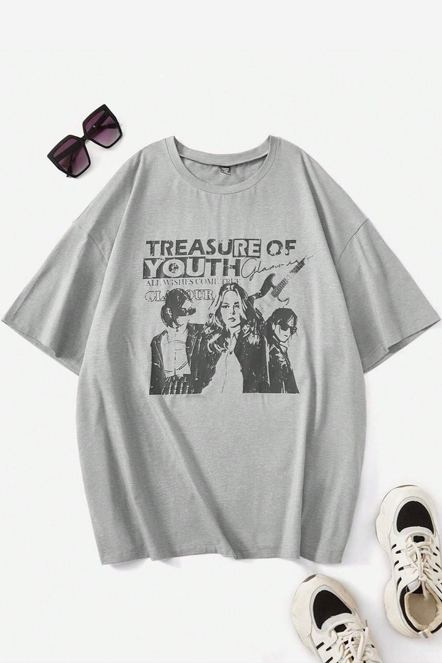 Unisex Treasure Of Youth Printed Design T-shirt
