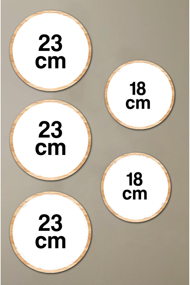 Dekorize Mdf 5 Parça Çerçeve Görünümlü Tablo Set 5010 - 5