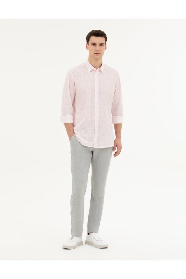 PİERRE CARDİN MEN'S CHINOS SLIM FIT Linen PANTS G021SZ078.000.1844121 ROSTAN