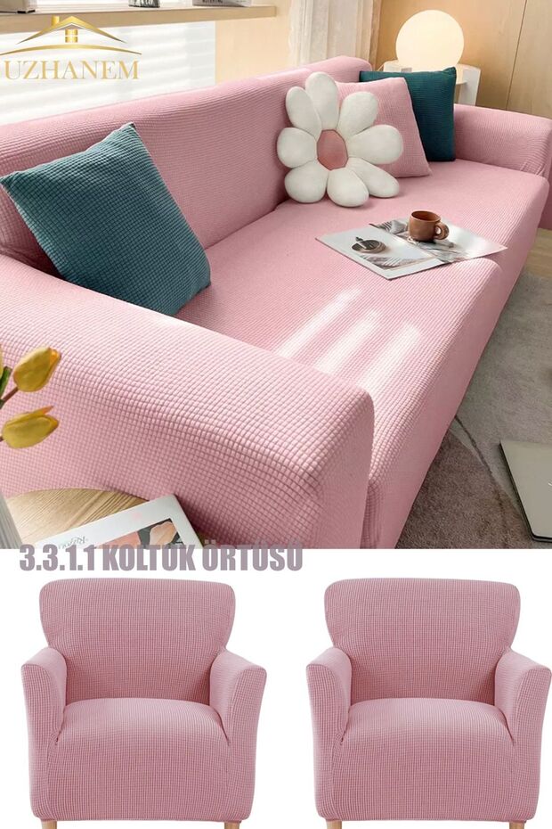 Lycra Sofa Cover Set 3 3 1 1 Seat Cover Set Home Textile Product