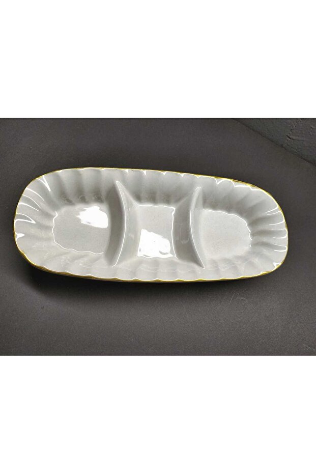 26 Cm Wide 3 Compartment Boat Plate