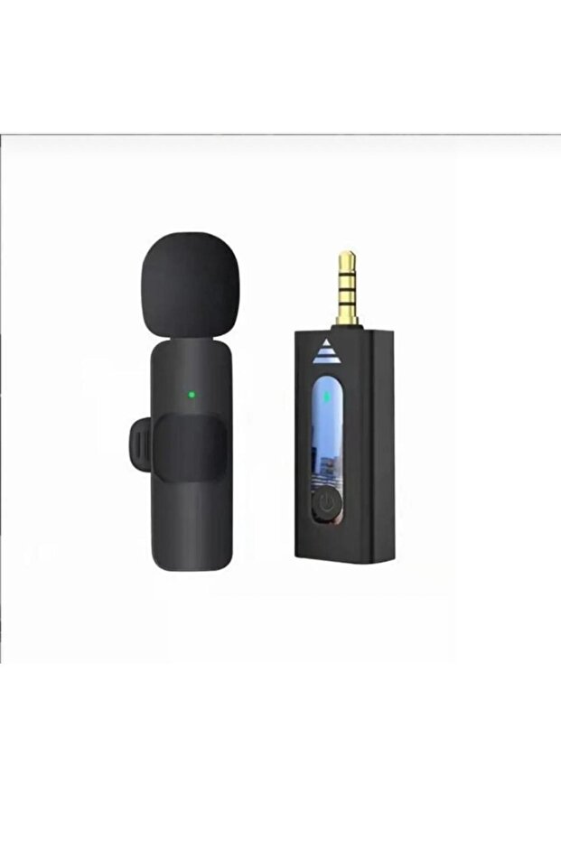 K35 Kablosuz Yaka Mikrofonu Aux Girişli Mini Taşınabilir Mikrofon - 4