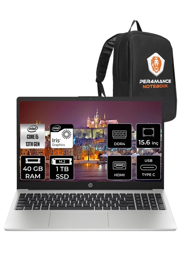 250 G10 Intel Core i5 1335U 40GB RAM 1TB SSD 15.6'' FHD FDOS 8A538EA & PER4 ÇANTA - 1