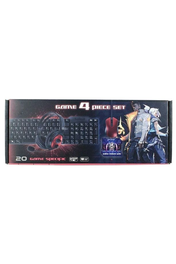 K20 Gaming 4 Parça Oyuncu Seti Klavye Mouse Kulaklık Mouse Pad - 2