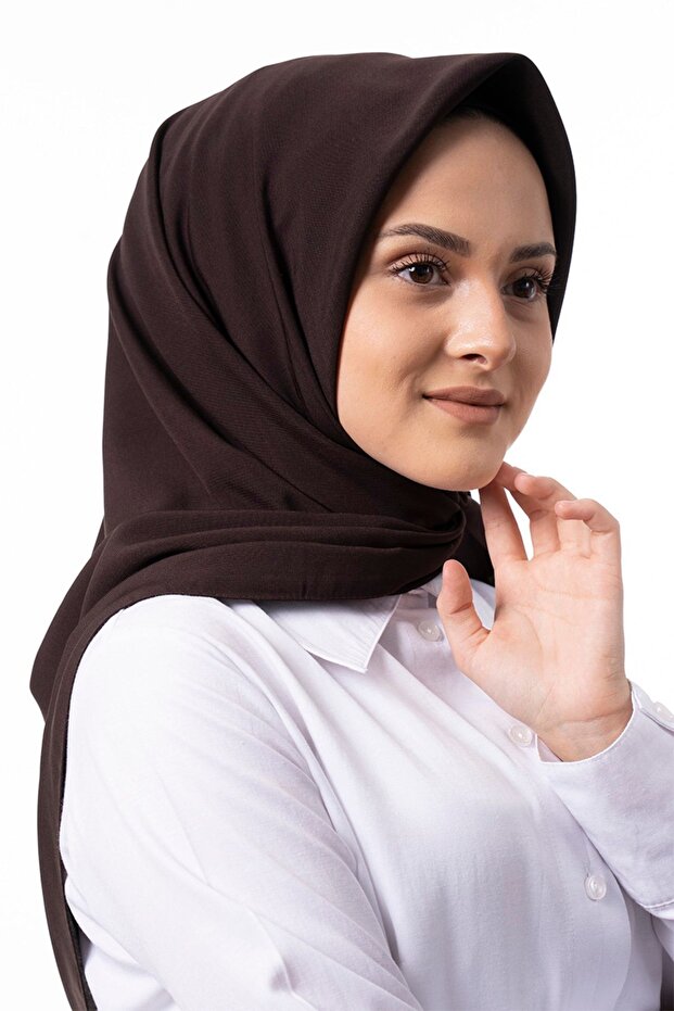 Imported 100% Luxury Medina Silk Scarf Bitter Brown
