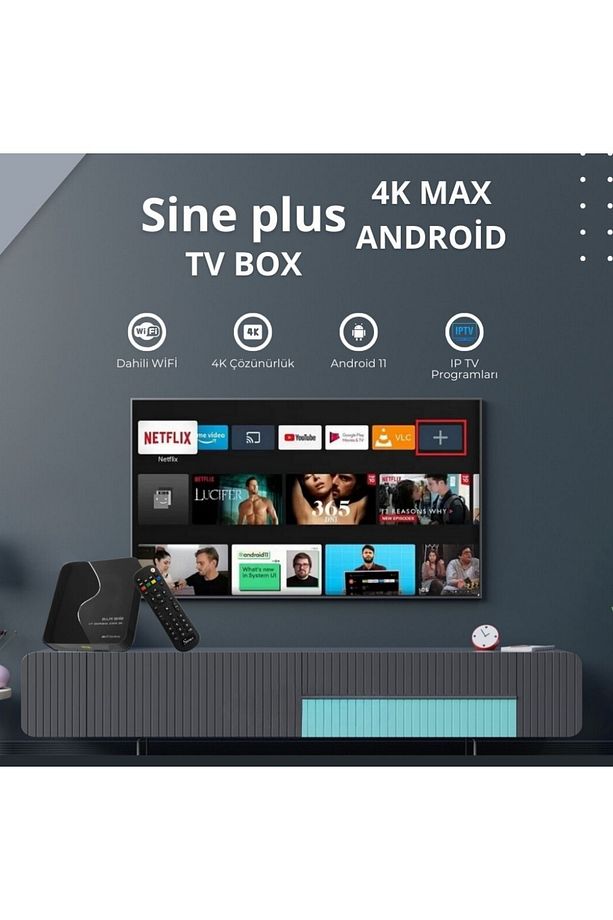 4k Max 16gb Hafıza Android Tv Box 4k Netfilix Kumanda Dahil Versiyon 11 4k Uhd Medya Player - 5