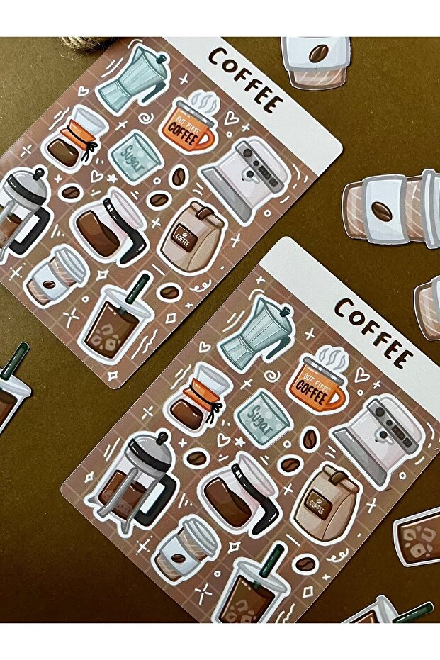 Coffee Tema Sticker (tek Sayfa) - 1