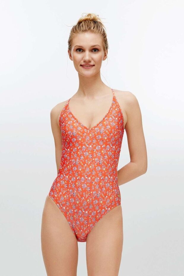 Women's Orange Swimsuit