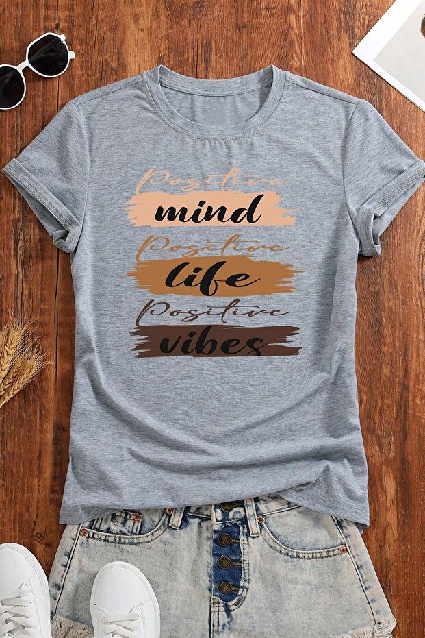 Unisex Mind Life Vibes Printed Oversize T-shirt